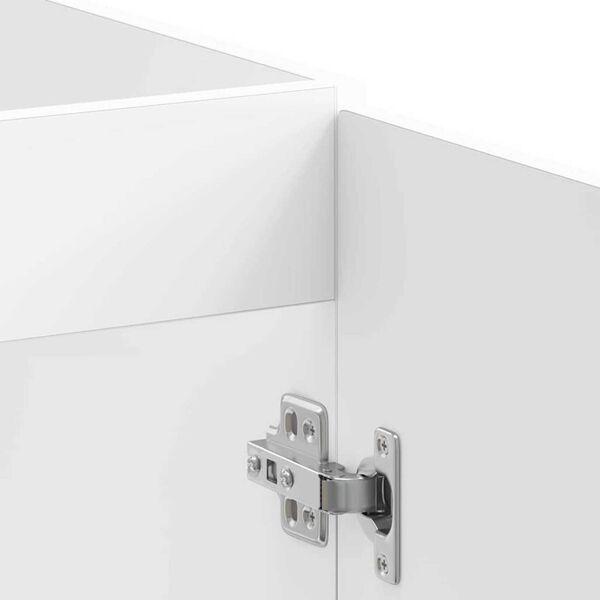 vidaXL Βάση νιπτήρα 2 pcs Λευκό 80 x 46 x 84.5 εκ. Επεξεργασμένο ξύλο