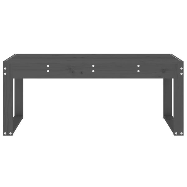 vidaXL Παγκάκι Κήπου Γκρι 110 x 38 x 45 εκ. από Μασίφ Ξύλο Πεύκου