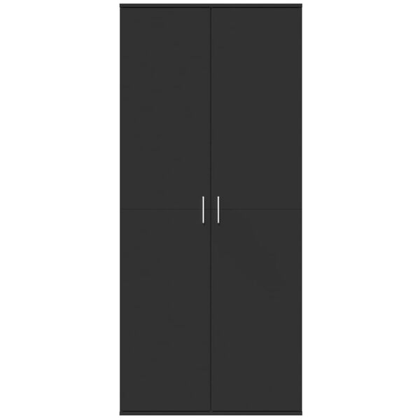 vidaXL Ντουλάπι Μαύρο 80x35x180 εκ. από Επεξεργασμένο Ξύλο
