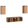 vidaXL Σετ επίπλου τηλεόρασης 4 pcs Παλαιό ξύλο 30.5 x 30 x 60 εκ.