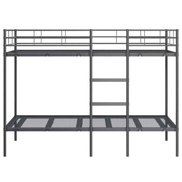 vidaXL Κουκέτα χωρίς στρώμα Μαύρο 100x200 cm Ατσάλι