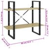 vidaXL Βιβλιοθήκη με 2 Ράφια Sonoma Δρυς 80 x 30 x 70 εκ. Επεξ. Ξύλο
