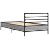 vidaXL Πλαίσιο Κρεβατιού Γκρι Sonoma 75x190 εκ. Επεξ. Ξύλο & Μέταλλο