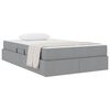 vidaXL Κρεβάτι με αποθηκευτικό χώρο και στρώμα με στρώμα Ανοιχτό γκρι