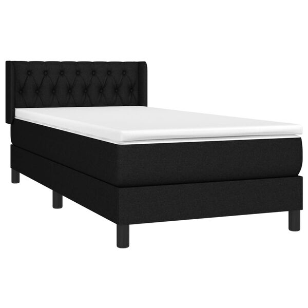 vidaXL &Kappa;&rho;&epsilon;&beta;ά&tau;&iota; Boxspring &mu;&epsilon; &Sigma;&tau;&rho;ώ&mu;&alpha; &Mu;&alpha;ύ&rho;&omicron; 90x200 &epsilon;&kappa;. &Upsilon;&phi;&alpha;&sigma;&mu;ά&tau;&iota;&nu;&omicron;