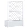 vidaXL Ζαρντινιέρα Κήπου με Καφασωτό Λευκή 100 x 43 x 142 εκ. από PP