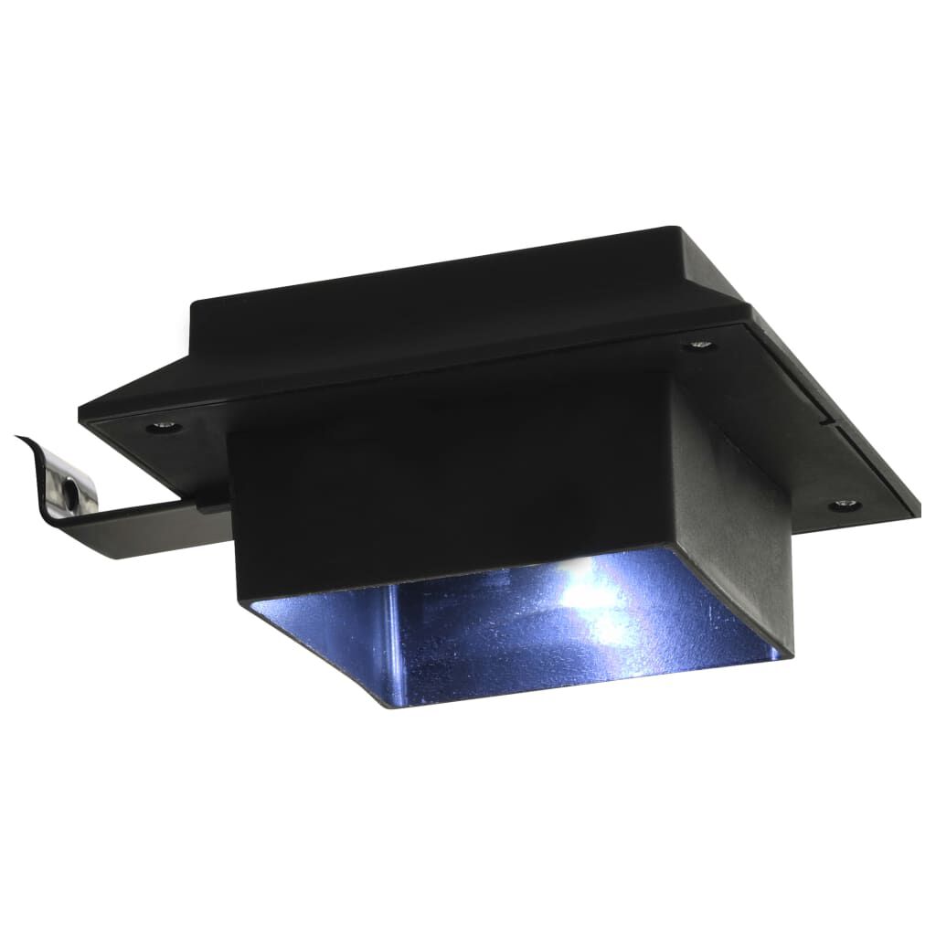 vidaXL Φωτιστικά Εξωτ. Χώρου Ηλιακά 6 τεμ. LED Τετράγωνα Μαύρα 12 εκ.