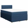 vidaXL Κρεβάτι Boxspring με Στρώμα Μπλε 120x190 εκ. Υφασμάτινο