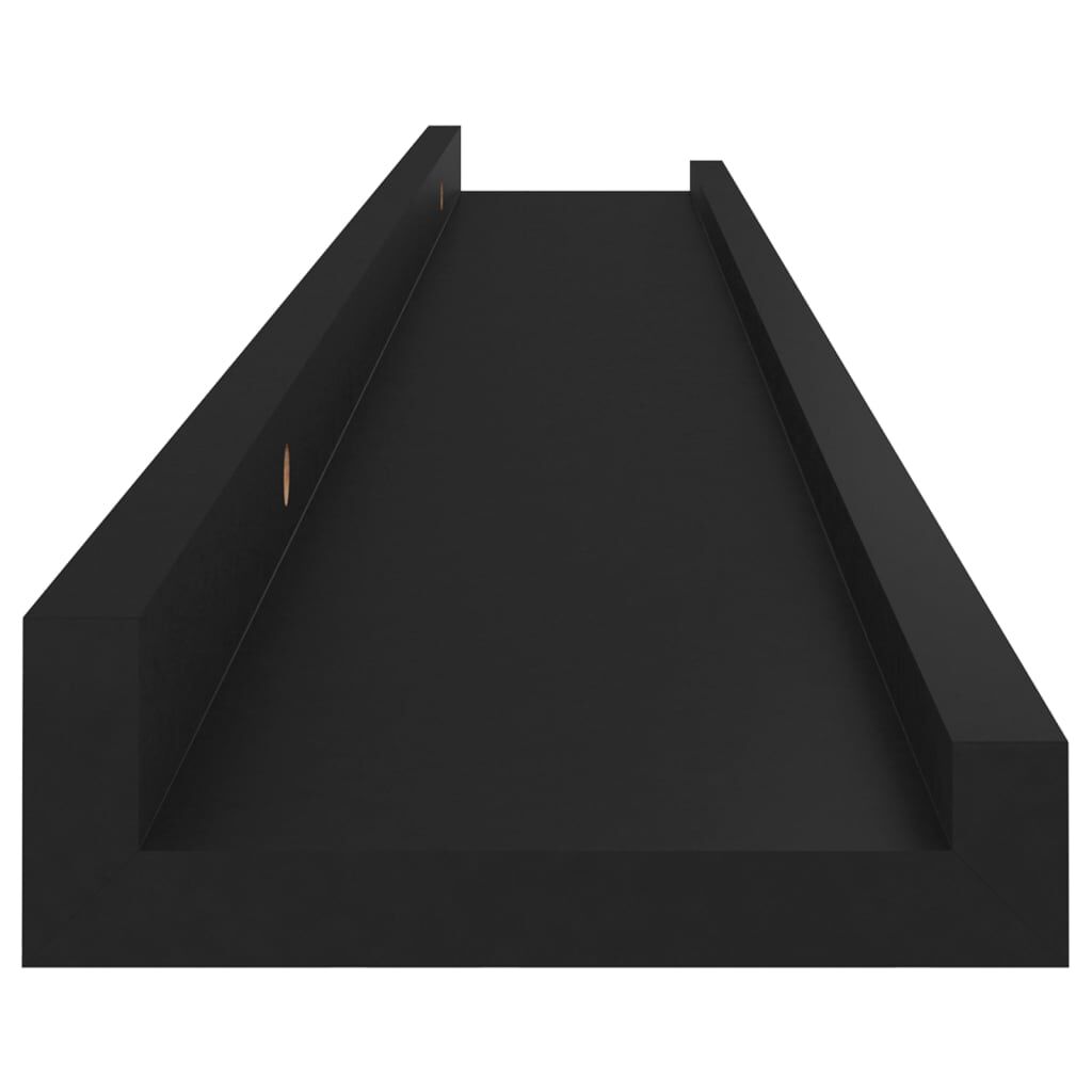 vidaXL Ράφια Τοίχου 4 τεμ. Μαύρα 80 x 9 x 3 εκ.