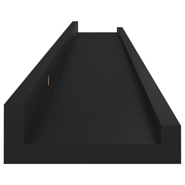 vidaXL Ράφια Τοίχου 4 τεμ. Μαύρα 80 x 9 x 3 εκ.
