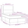 vidaXL &Kappa;&rho;&epsilon;&beta;ά&tau;&iota; Boxspring &mu;&epsilon; &Sigma;&tau;&rho;ώ&mu;&alpha; & LED &Sigma;&kappa;.&Gamma;&kappa;&rho;&iota; 120x190&epsilon;&kappa;. &Upsilon;&phi;&alpha;&sigma;&mu;ά&tau;&iota;&nu;&omicron;