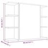 vidaXL Ντουλάπι Καθρέπτης Μπάνιου Γκρι Sonoma 80x20,5x64 εκ Επεξ. Ξύλο