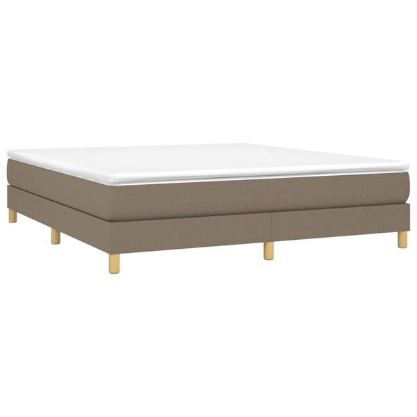 vidaXL Σκελετός Κρεβατιού με Ελατήρια Taupe 160x200 εκ. Υφασμάτινο