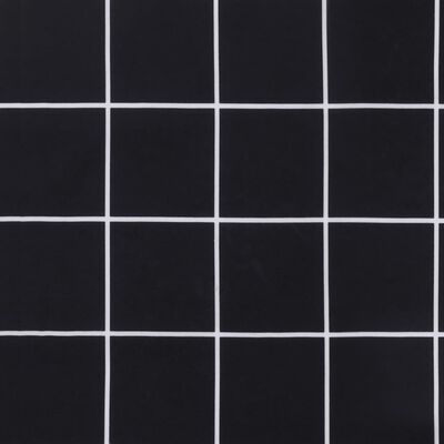vidaXL Μαξιλάρια Καρέκλας 2 τεμ. Μαύρο Καρό 40 x 40 x 7 εκ. Υφασμάτινα