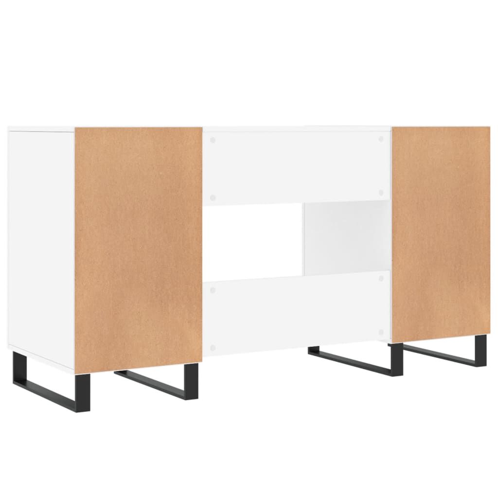 vidaXL Γραφείο Γυαλιστερό Λευκό 140x50x75 εκ. Επεξεργασμένο Ξύλο