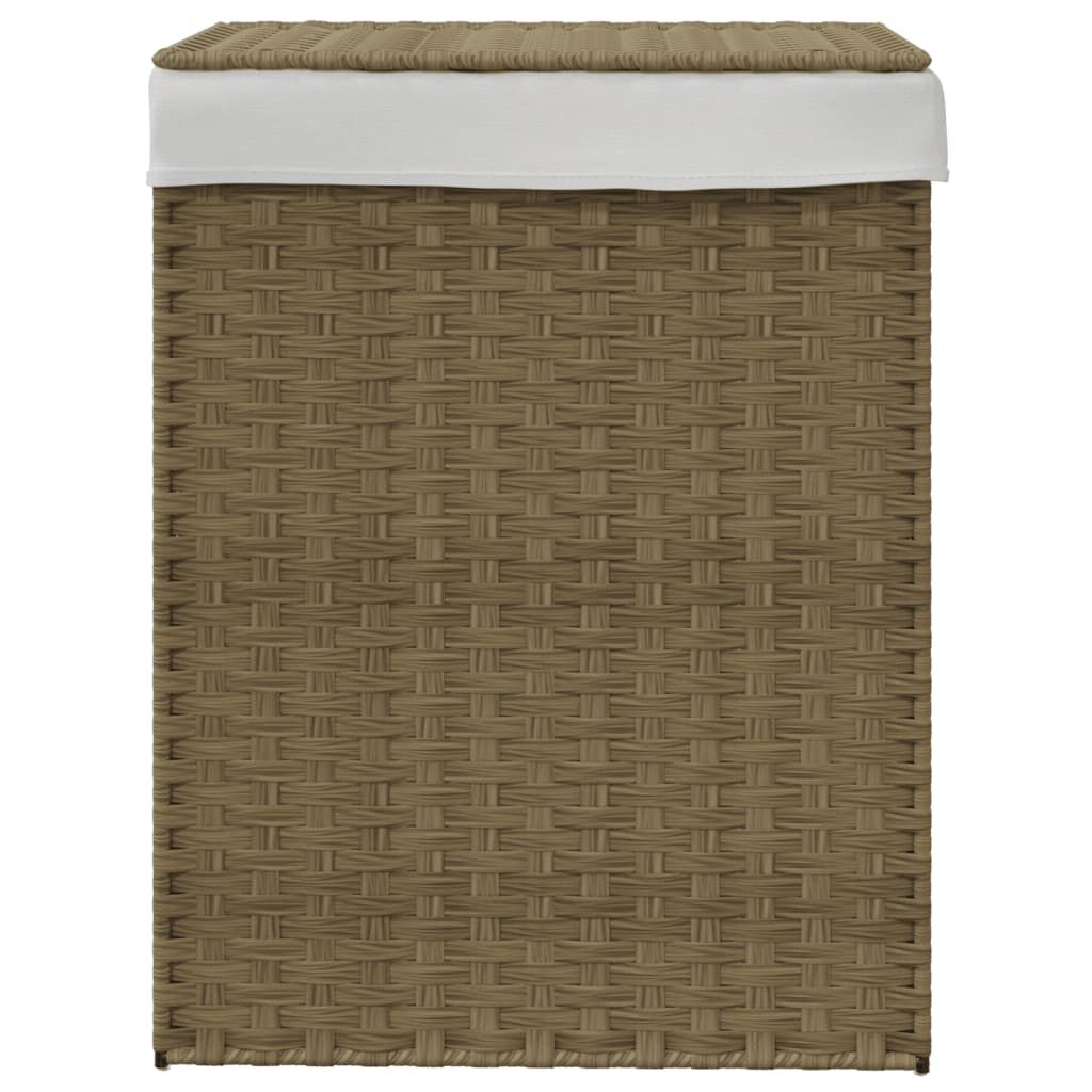 vidaXL Καλάθι Πλυντηρίου με Καπάκι 46 x 33 x 60 εκ. Συνθετικό Ρατάν