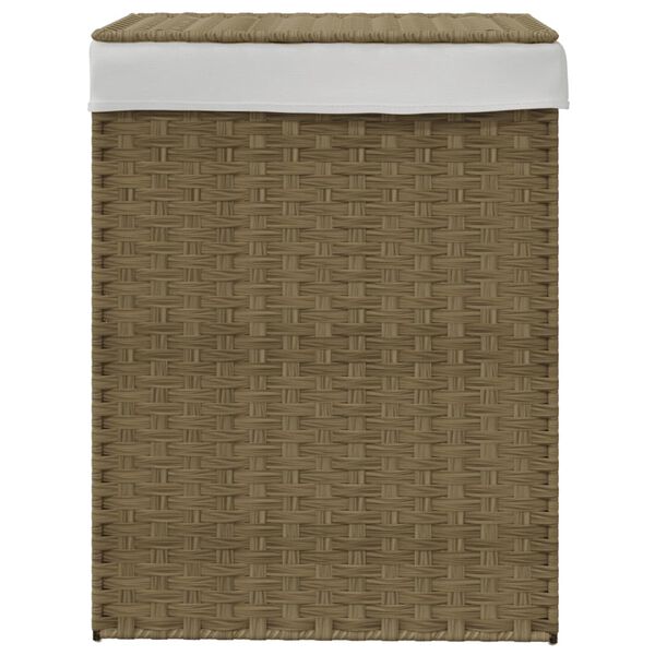 vidaXL Καλάθι Πλυντηρίου με Καπάκι 46 x 33 x 60 εκ. Συνθετικό Ρατάν