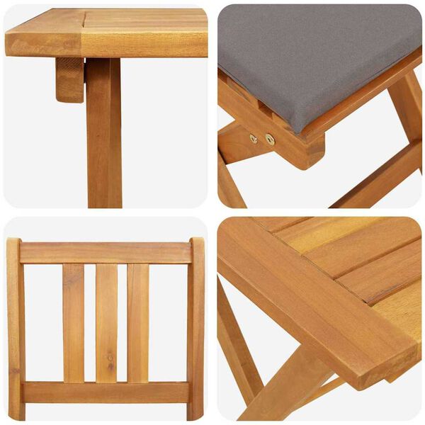vidaXL Σετ μπιστρό 3 pcs Καφέ Μασίφ ξύλο ακακίας