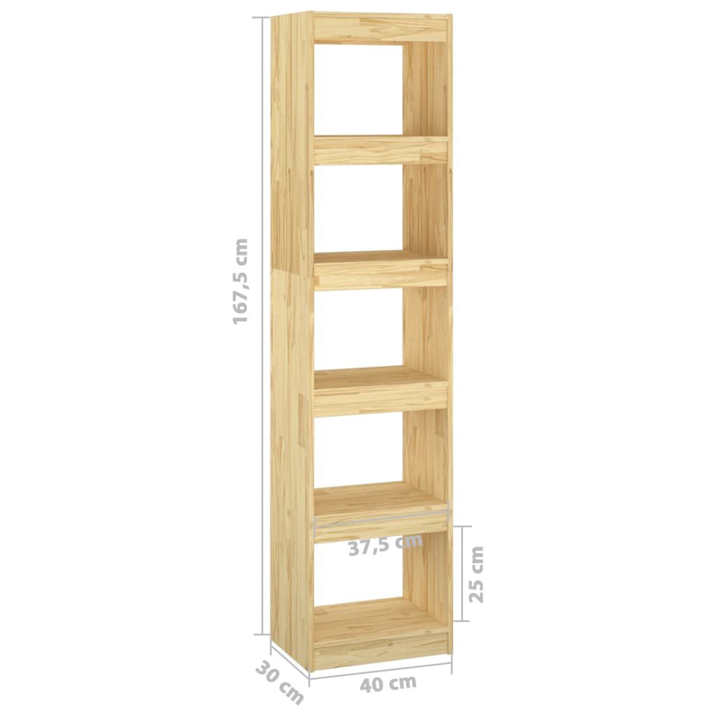 vidaXL Βιβλιοθήκη/Διαχωριστικό Χώρου 40x30x167,5 εκ. Μασίφ Ξύλο Πεύκου