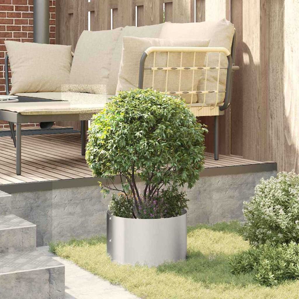 vidaXL Γλάστρα Κήπου Ασημί 30 x 30 x 20 cm Ανοξείδωτο ατσάλι