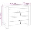 vidaXL Συρταριέρα 80 x 35 x 60 εκ. από Μασίφ Ξύλο teak