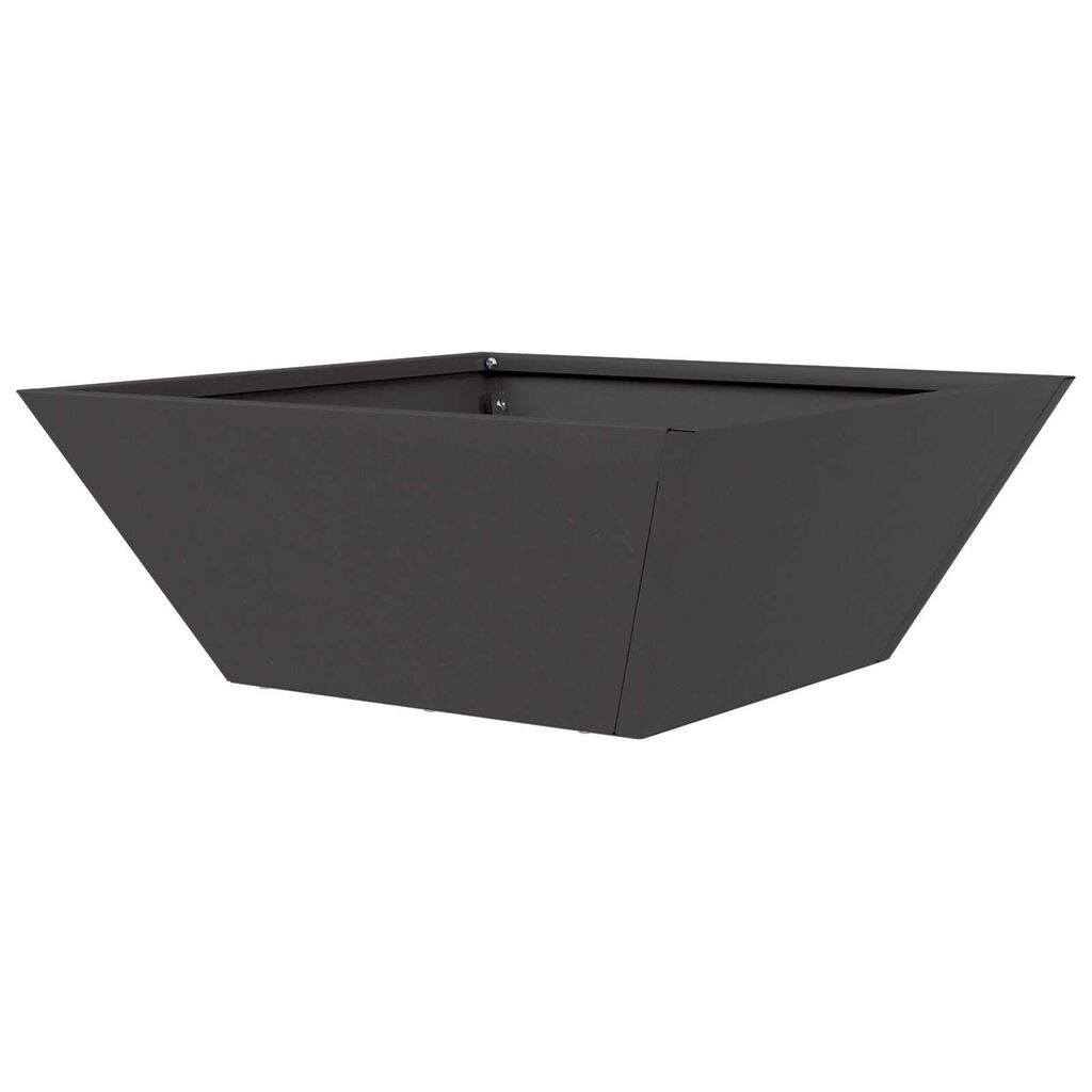vidaXL Γλάστρα Κήπου 5 pcs Μαύρο 40 x 40 x 15 cm Ατσάλι