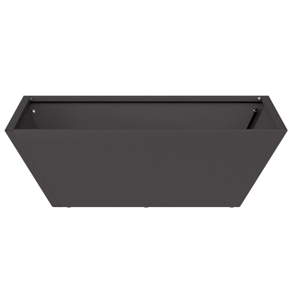 vidaXL Σέτ Μαύρων Πλαστικών Γλαστρών 50 x 50 x 15 εκ.
