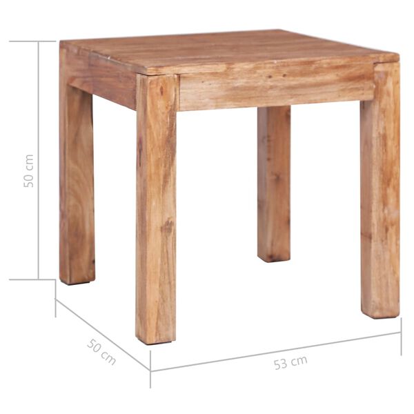 vidaXL Τραπεζάκι Σαλονιού 53x50x50 εκ. από Μασίφ Μαόνι