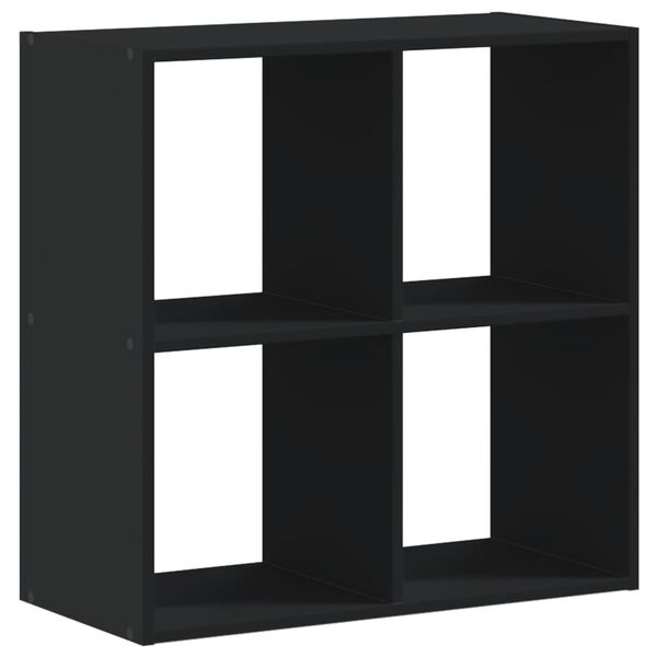 vidaXL Βιβλιοθήκη Μαύρο 68,5x32x68,5 εκ. από Επεξεργασμένο Ξύλο