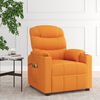 vidaXL Πολυθρόνα Μασάζ με Ανύψωση Σκούρο Κίτρινο Υφασμάτινη
