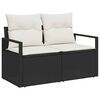 vidaXL Σετ Καναπέ Κήπου 7 pcs Μαύρο και Κρέμα 55 x 55 x 37 εκ