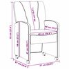 vidaXL Καρέκλες φαγητού με τροχούς 2 pcs Μαύρο 57 x 67 x 95 εκ ύφασμα
