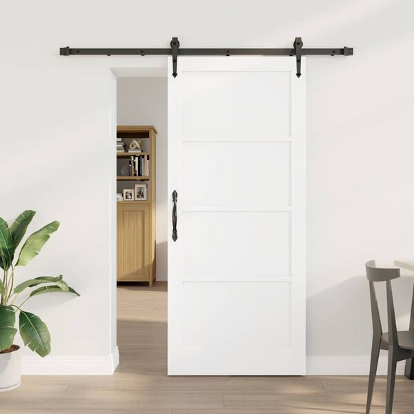 vidaXL Συρόμενη Πόρτα Άλλο ORKDAL Λευκό και μαύρο 86 x 198.5 cm