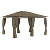 vidaXL &Tau;έ&nu;&tau;&alpha; &Epsilon;&kappa;&delta;&eta;&lambda;ώ&sigma;&epsilon;&omega;&nu; &Kappa;ή&pi;&omicron;&upsilon; &mu;&epsilon; &Kappa;&omicron;&upsilon;&rho;&tau;ί&nu;&epsilon;&sigmaf; Taupe 4 x 3 &mu;. 180 &gamma;&rho;/&mu;&sup2;