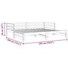 vidaXL Καναπές Κρεβάτι Γκρι 2 x (90 x 200) εκ. από Μασίφ Ξύλο Πεύκου