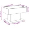 vidaXL Τραπεζάκι Σαλονιού με LED Δρυς 70x50x45 εκ. Επεξεργασμένο Ξύλο