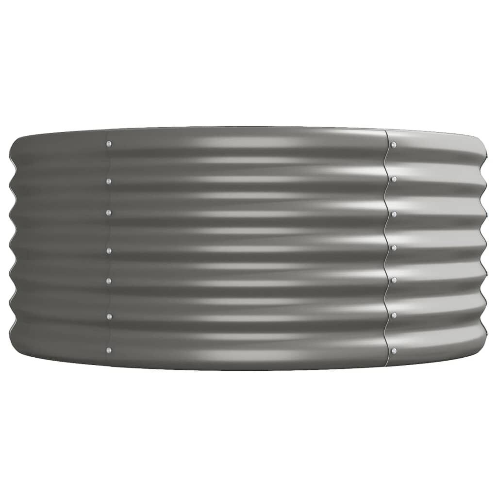 vidaXL Ζαρντινιέρα Γκρι 512x80x36 εκ. Ατσάλι με Ηλεκτρ. Βαφή Πούδρας