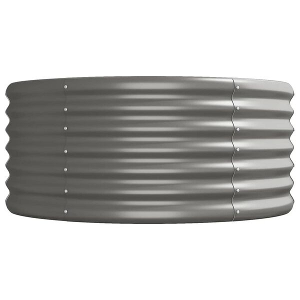 vidaXL Ζαρντινιέρα Γκρι 512x80x36 εκ. Ατσάλι με Ηλεκτρ. Βαφή Πούδρας