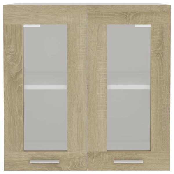 vidaXL Ντουλάπι Κρεμαστό με Τζάμι Lyon Sonoma Δρυς 60x31x60εκ.