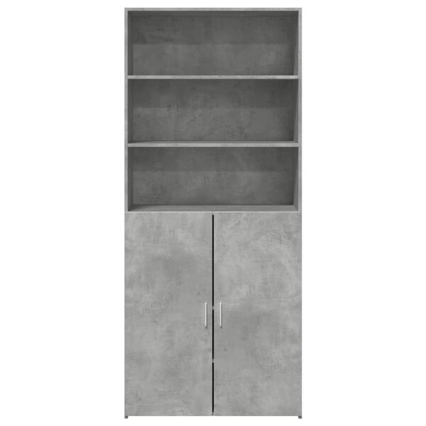 vidaXL Ντουλάπι Γκρι Σκυροδέματος 80x42,5x185 εκ. Επεξεργασμένο Ξύλο