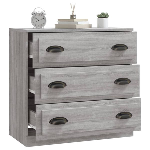 vidaXL Μπουφές Γκρι Sonoma 70x35,5x67,5 εκ. από Επεξεργασμένο Ξύλο