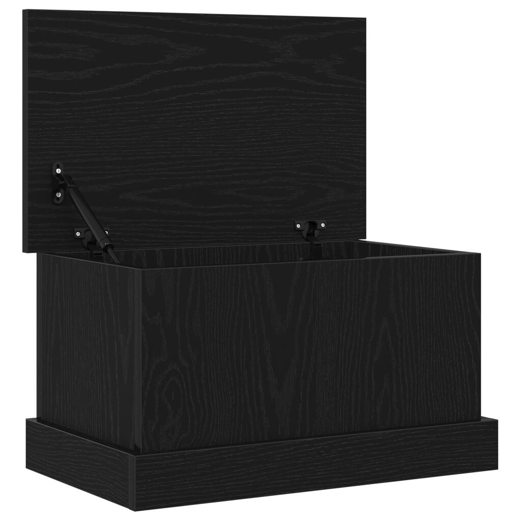 vidaXL Κουτί Αποθήκευσης Μαύρη Οξιά 50x30x28 εκ Επεξεργασμένο Ξύλο