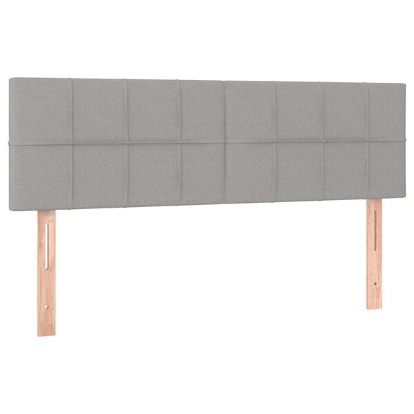 vidaXL Κεφαλάρια Κρεβατιού 2 τεμ. Αν. Γκρι 72x5x78/88 εκ. Υφασμάτινα