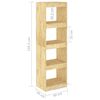 vidaXL Βιβλιοθήκη/Διαχωριστικό Χώρου 40x30x135,5 εκ. Μασίφ Ξύλο Πεύκου