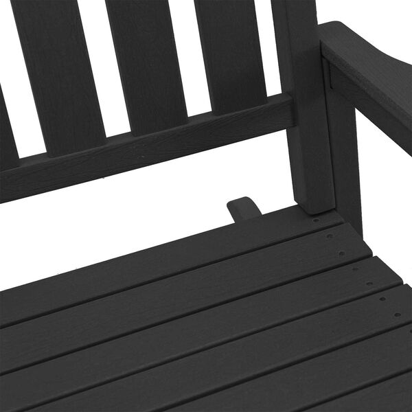 vidaXL Κουνιστή Καρέκλα Κήπου 3 pcs Μαύρο 38 x 38 x 46cm Πλαστικό