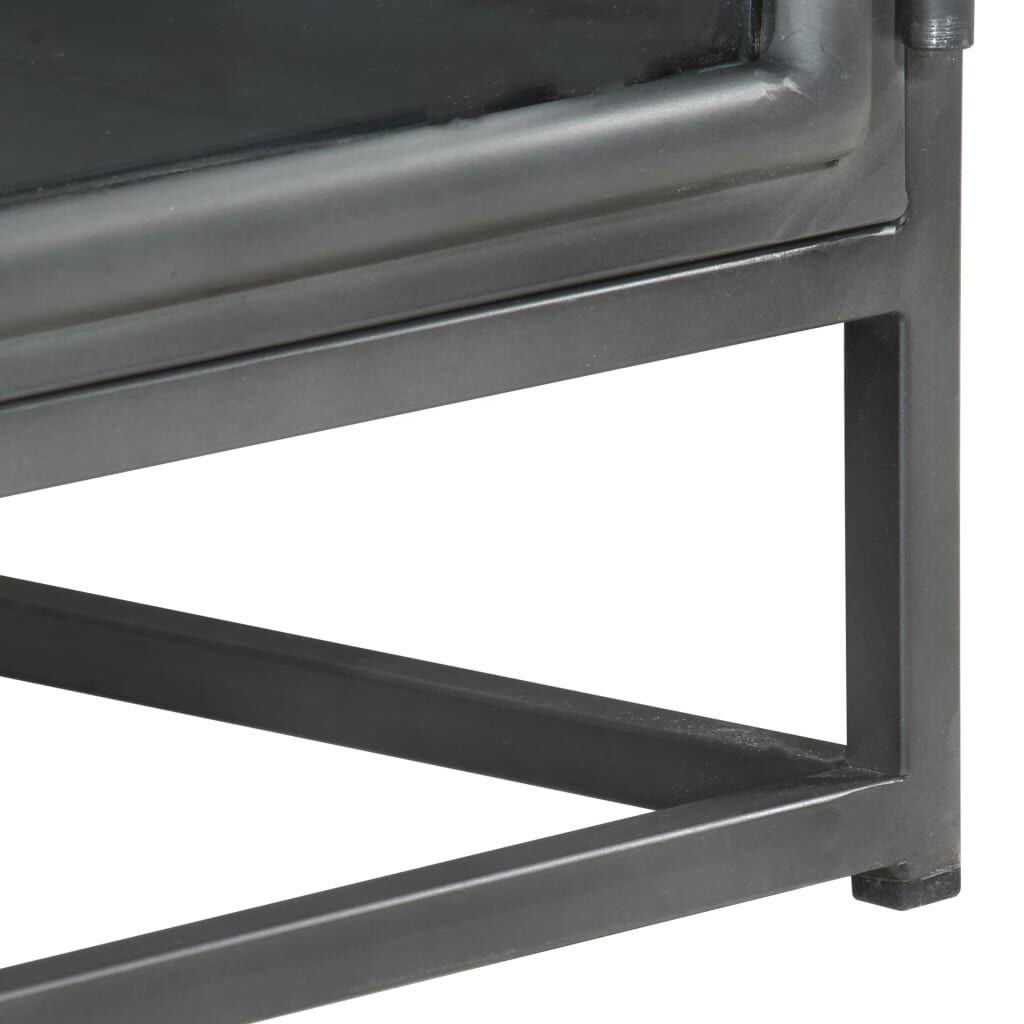 vidaXL Κομοδίνο Γκρι 40 x 30 x 50 εκ. από Μασίφ Ξύλο Ακακίας