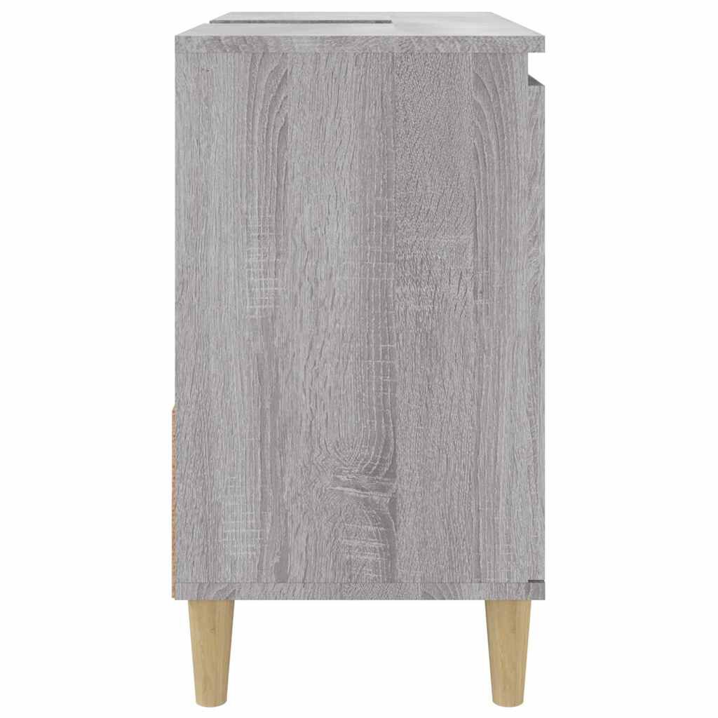 vidaXL Ντουλάπι Μπάνιου Γκρι Sonoma 65x33x60 εκ. Επεξεργασμένο Ξύλο