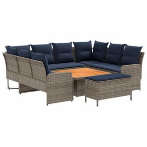 vidaXL &Sigma;ύ&nu;&omicron;&lambda;&alpha; &epsilon;&pi;ί&pi;&lambda;&omega;&nu; 7 &tau;&mu;&chi;. &Gamma;&kappa;&rho;&iota; &kappa;&alpha;&iota; Navy Blue &Rho;ά&tau;&alpha; PE