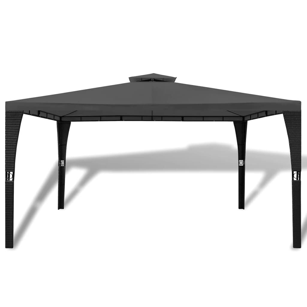 vidaXL Κιόσκι με Σκίαστρο Σκούρο Γκρι 3 x 4 μ.