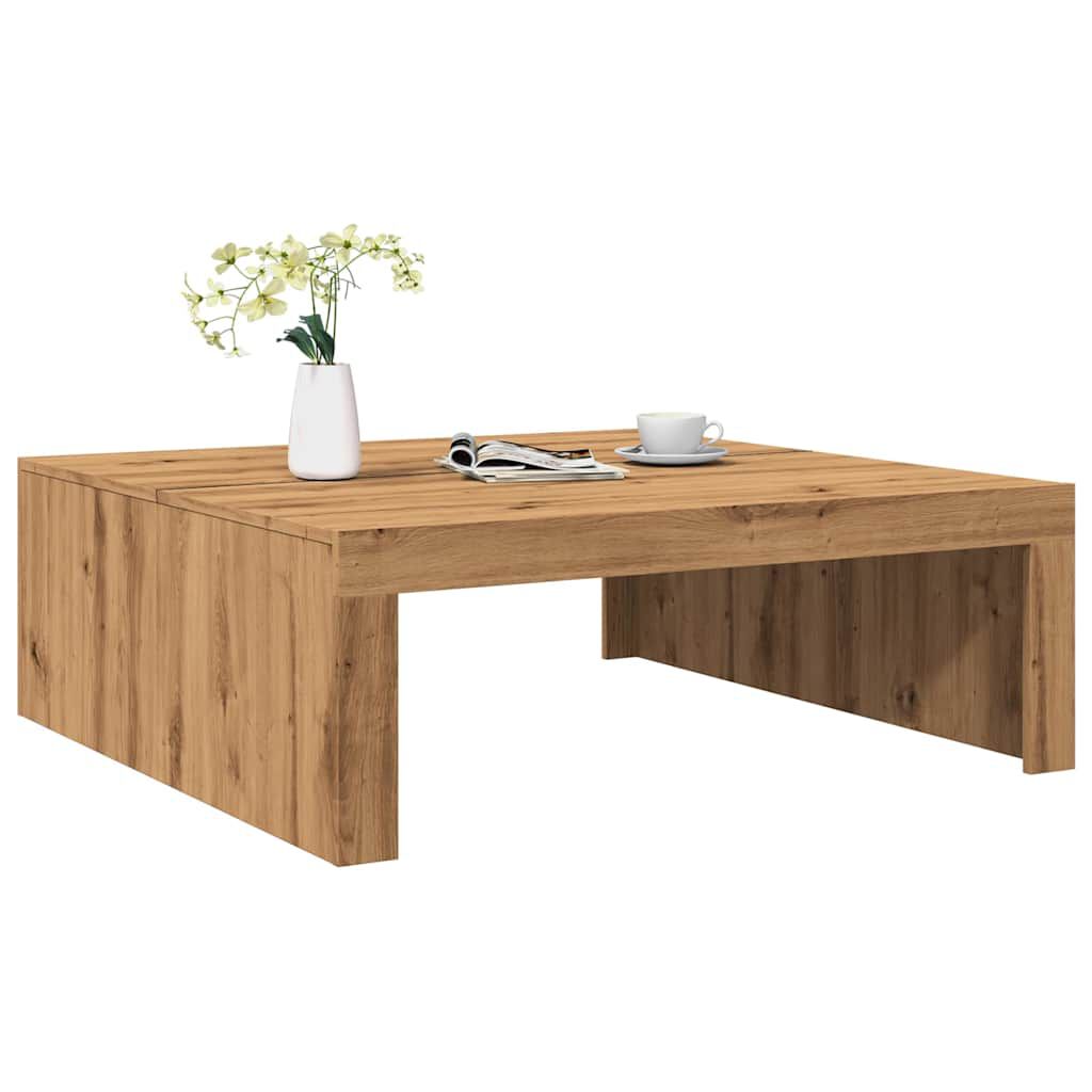 vidaXL Τραπεζάκι Σαλονιού Artisan Δρυς 100x100x35 εκ. Επεξ. Ξύλο